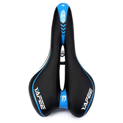 YAFEE YF-1034-3 Soft Mountain Bike Seat Mountain Bike Hollow Breathable Saddle Seat Cushion Bicycle Seat(Black Blue) - Outdoor & Sports by YAFEE | Online Shopping UK | buy2fix