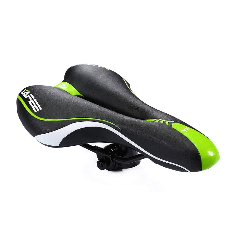 YAFEE YF-1034-3 Soft Mountain Bike Seat Mountain Bike Hollow Breathable Saddle Seat Cushion Bicycle Seat(Black Green) - Bicycle Saddle by YAFEE | Online Shopping UK | buy2fix