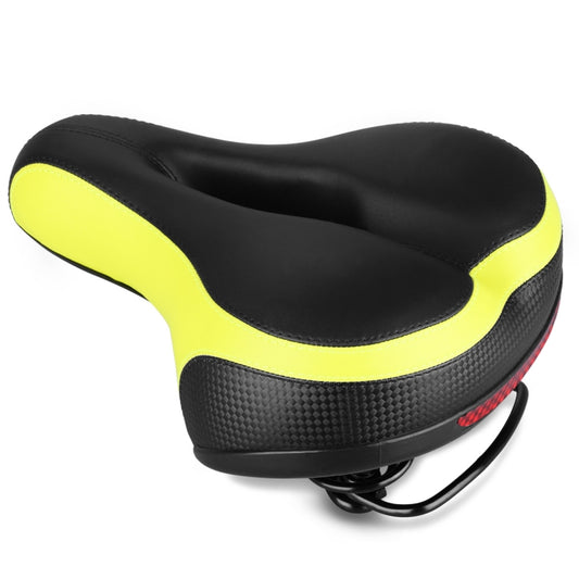 Reflective Spring Saddle Mountain Bike Seat Bicycle Seat Bicycle Seat(Black Green) - Outdoor & Sports by buy2fix | Online Shopping UK | buy2fix