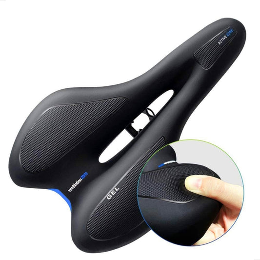 Silicone Bicycle Seat GEL Mountain Bike Saddle Bicycle Seat Saddle(Black Blue) - Outdoor & Sports by buy2fix | Online Shopping UK | buy2fix