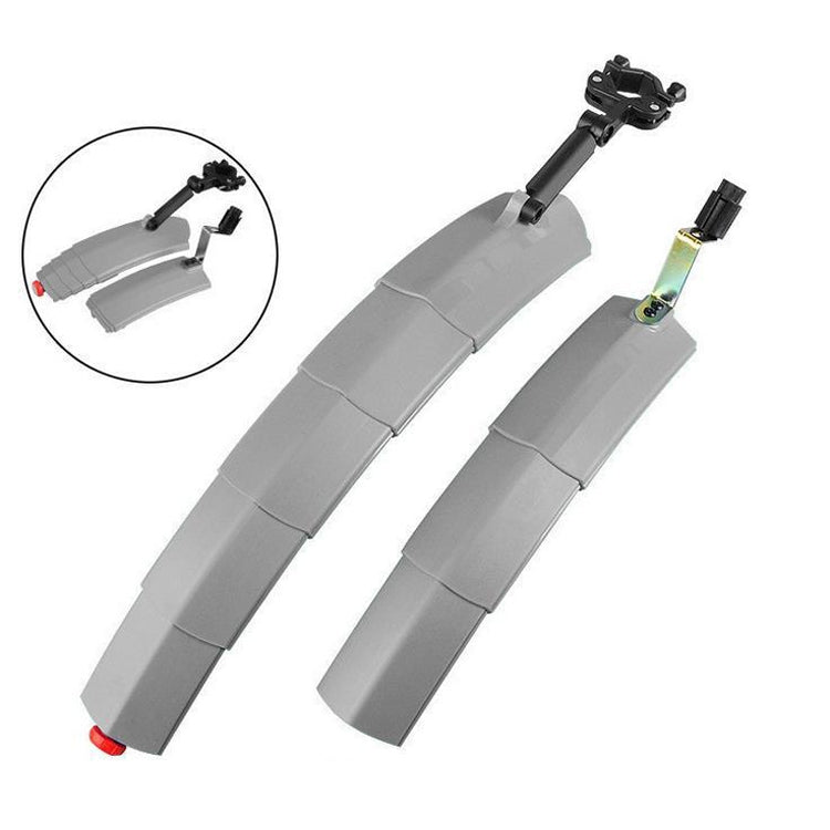 Bicycle Telescopic Folding Mudguard  27.5 Inch Extended Water Retaining LED Taillight(Gray) - Outdoor & Sports by buy2fix | Online Shopping UK | buy2fix