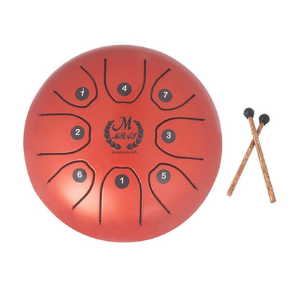 MEIBEITE 5.5-Inch C-Tune Sanskrit Drum Steel Tongue Empty  Worry-Free Drum(Red) - Percussion Accessories by MEIBEITE | Online Shopping UK | buy2fix