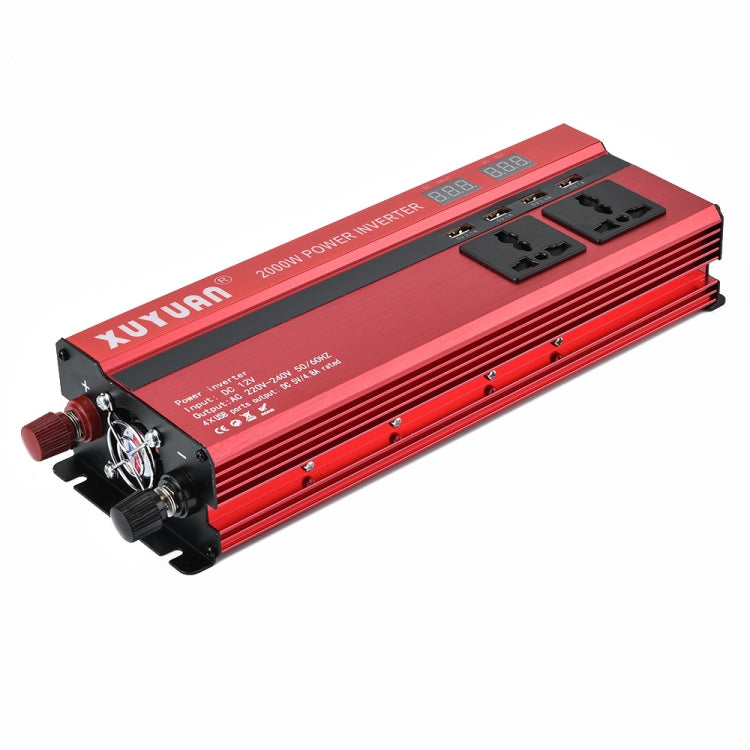 XUYUAN 2000W Car Inverter with USB Display Converter, Specification: 24V to 220V -  by Car Inverter | Online Shopping UK | buy2fix