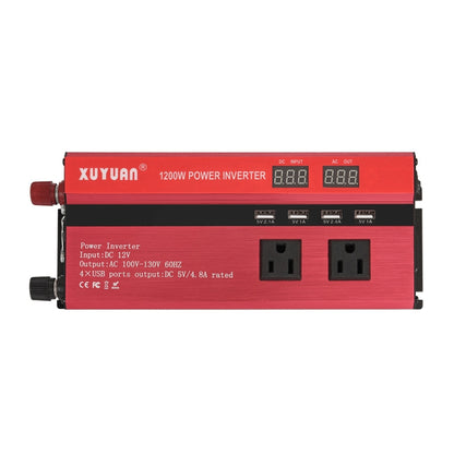 XUYUAN 1200W Car Inverter with Display Converter, US Plug, Specification: 12V to 110V -  by XUYUAN | Online Shopping UK | buy2fix