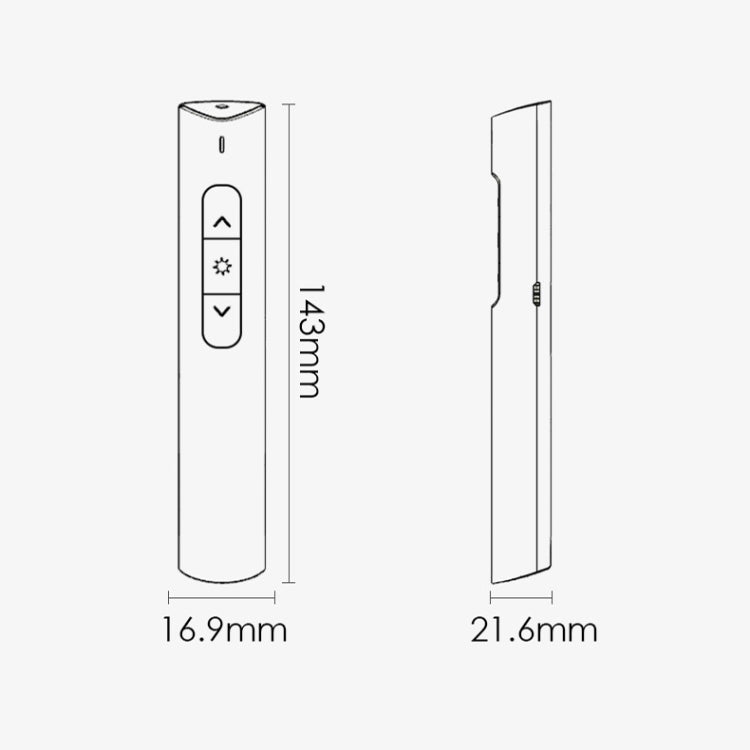 Deli 2.4G Flip Pen Business Presentation Remote Control Pen, Model: TM2801 White (Red Light) -  by Deli | Online Shopping UK | buy2fix