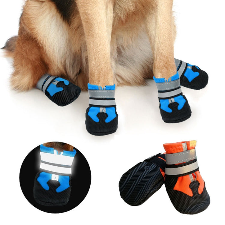 Wear-Resistant Non-Slip & Waterproof Pet Shoe Covers Medium And Large Dog Shoes(XXL Orange) - Home & Garden by buy2fix | Online Shopping UK | buy2fix