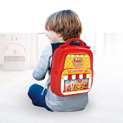 Educational Toys Children Simulation Pretend Play House Toys Kit Backpack(Fast Food) - Pretend Play Toys by buy2fix | Online Shopping UK | buy2fix