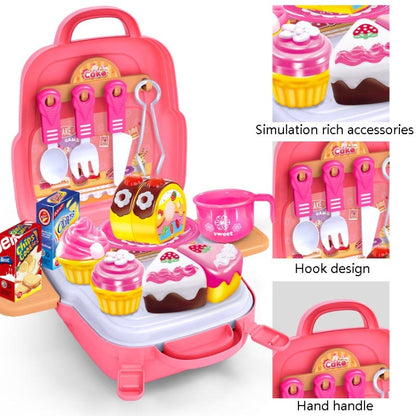 Educational Toys Children Simulation Pretend Play House Toys Kit Backpack(Dessert) - Pretend Play Toys by buy2fix | Online Shopping UK | buy2fix