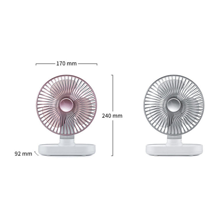 D77 Desktop Automatic Shaking hHead Fan Mute Portable Home Office Dormitory USB Fan(Ivory) - Electric Fans by buy2fix | Online Shopping UK | buy2fix