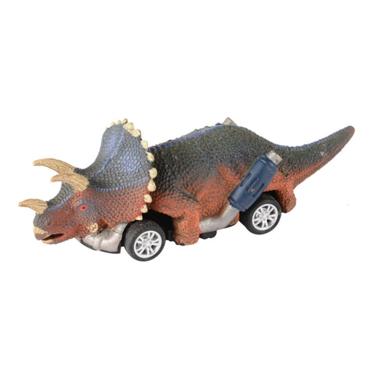 GJ305 3 PCS Inertia Pull Back Dinosaur Toy Model Car Children Educational Toys(Triceratops) - Model Toys by buy2fix | Online Shopping UK | buy2fix