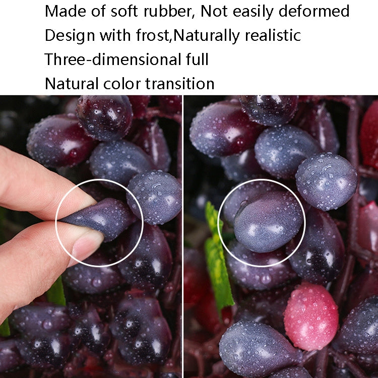 2 Bunches 110 Granules Agate Grapes Simulation Fruit Simulation Grapes PVC with Cream Grape Shoot Props - Camera Accessories by buy2fix | Online Shopping UK | buy2fix