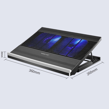 NUOXI T10 Laptop Radiator Multi-File Adjustment Aluminum Alloy Bracket(Black) - Computer & Networking by NUOXI | Online Shopping UK | buy2fix