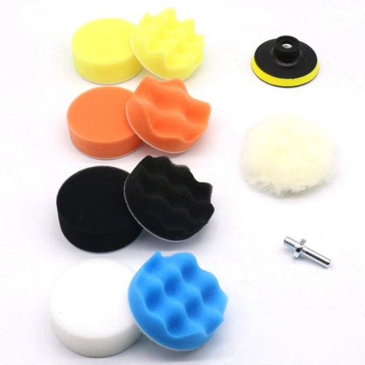4 Inch 11 In 1 3-7 Inch Car Polishing and Waxing Sponge Plate Sponge Pad Set - Polishing Machine & Accessories by buy2fix | Online Shopping UK | buy2fix