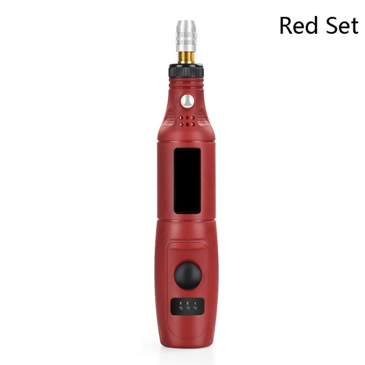 Mini Electrical Engraving Pen Cutting And Polishing Electrical Grinder Tool Set, US Plug(Red) - Abrasive Tools & Accessories by buy2fix | Online Shopping UK | buy2fix