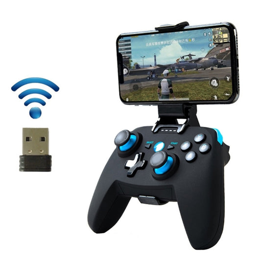 CX-X1  2.4GHz + Bluetooth 4.0 Wireless Game Controller Handle For Android / iOS / PC / PS3 Handle + Bracket+ Receiver (Blue) - Gamepads by buy2fix | Online Shopping UK | buy2fix