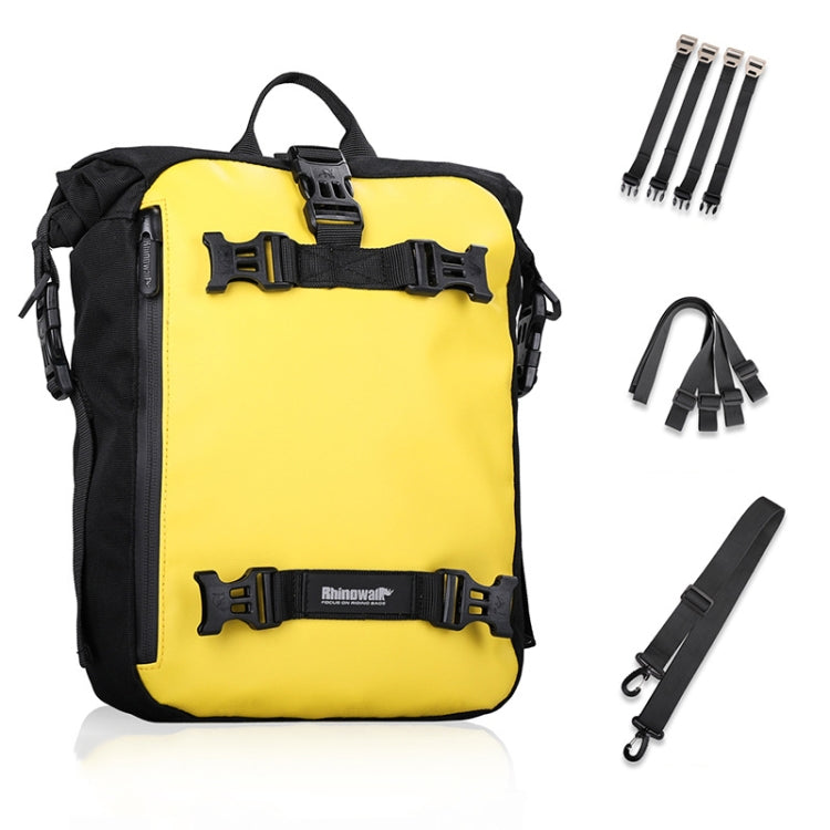 Rhinowalk Multi-Function Motorcycle Rear Seat Bag Combination Rear Shelf Pannier, Colour: Yellow 10L - Bags & Luggages by Rhinowalk | Online Shopping UK | buy2fix