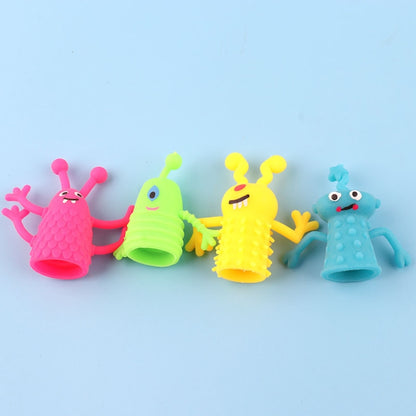20 PCS Mini Finger Doll TPR Soft Rubber Monster Finger Cover Toys, Random Color and Style Delivery - Others by buy2fix | Online Shopping UK | buy2fix