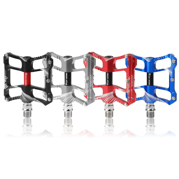 WEST BIKING YP0802080 Bicycle Aluminum Alloy Pedal Riding Foot Pedal Bicycle Accessories(Blue) - Pedals by WEST BIKING | Online Shopping UK | buy2fix