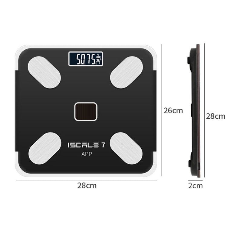 ISCRLE7 Smart Weight Scale Bluetooth Body Fat Measuring Instrument Charging Model(Red) - Body Scales by ISCRLE7 | Online Shopping UK | buy2fix