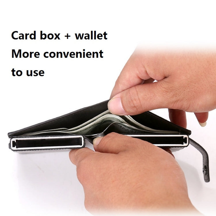 Dual Card Aluminum Alloy Card Box RFID Anti-Theft Wallet(Carbon Fiber Pattern Black) - Home & Garden by buy2fix | Online Shopping UK | buy2fix