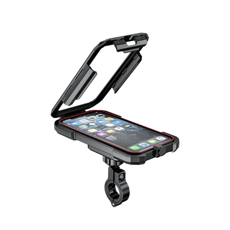 Kewig Bicycle Motorcycle Waterproof Box Mobile Phone Bracket Riding Touch Mobile Phone Fixed Seat(M18S-B1 Small Handlebar Installation) - Holder by buy2fix | Online Shopping UK | buy2fix