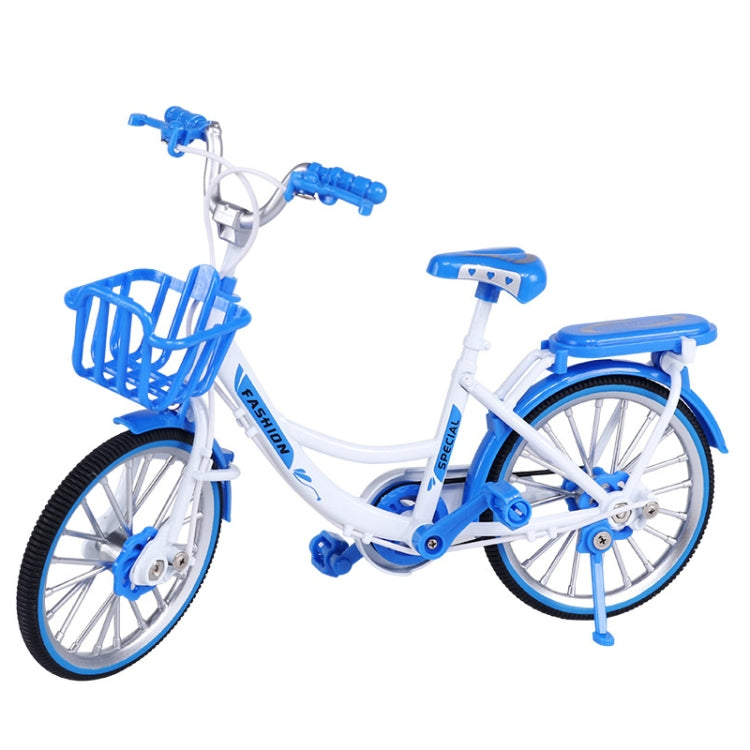 1:8 Scale Simulation Alloy Bicycle Model Mini Bicycle Toy Decoration(Road Bike-Blue) - Model Toys by buy2fix | Online Shopping UK | buy2fix