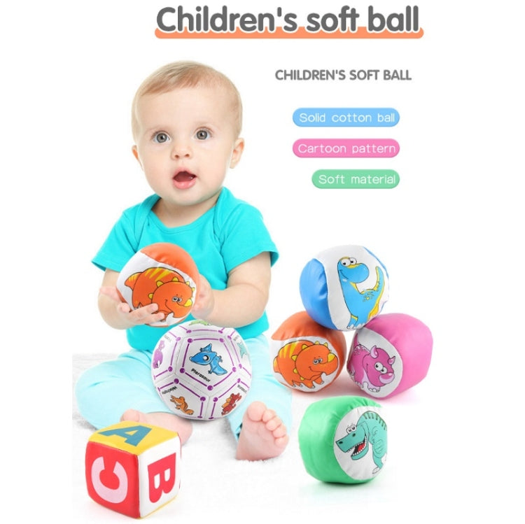 1808B-1 Children Soft Leather Ball Cartoon Pattern Solid Cotton-Filled Sponge Ball - Toy Sports by buy2fix | Online Shopping UK | buy2fix