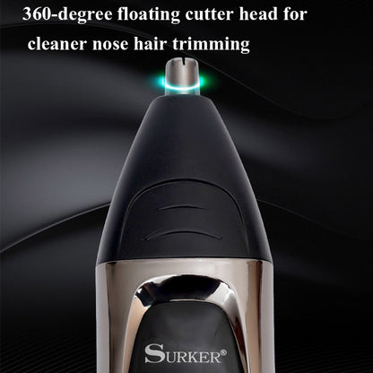 Surker SK-2300 Men 3-in-1 Electric Shaver/Hair Clipper/Nose Hair Clipper Portable Grooming Kit( Black) - Electric Shavers by Surker | Online Shopping UK | buy2fix