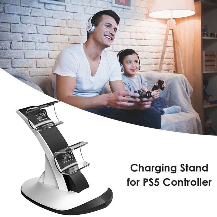 IPLAY HBP-314 Wireless Bluetooth Handle Two-Seater Charger For PS5(White) - Toys & Hobbies by IPLAY | Online Shopping UK | buy2fix