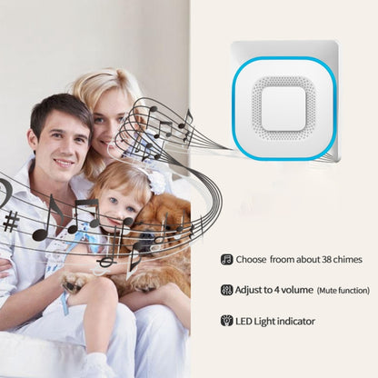 CACAZI V028F 1 For 3 Wireless Music Doorbell without Battery, Plug:UK Plug(White) - Security by CACAZI | Online Shopping UK | buy2fix