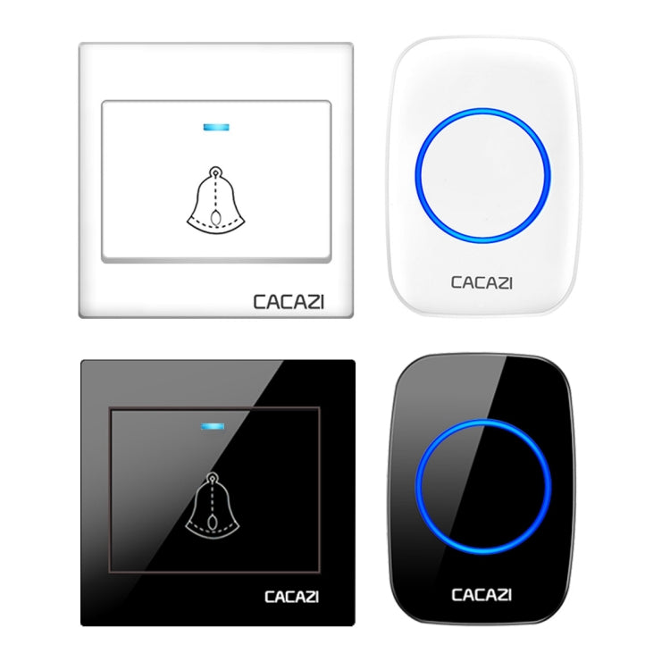 CACAZI H10 1 For 1 Wireless Smart Doorbell without Battery, Plug:EU Plug(White) - Wireless Doorbell by CACAZI | Online Shopping UK | buy2fix