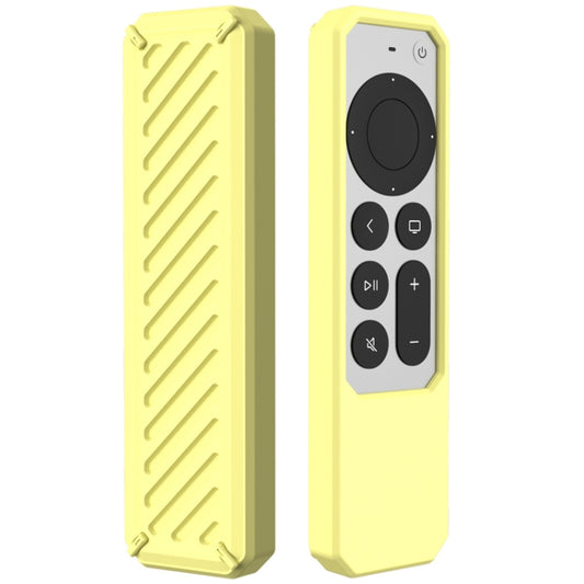 2 PCS Remote Control All-Inclusive Anti-Drop Silicone Protective Cover, Applicable Model: For Apple TV 4K 2021(Yellow) - Consumer Electronics by buy2fix | Online Shopping UK | buy2fix