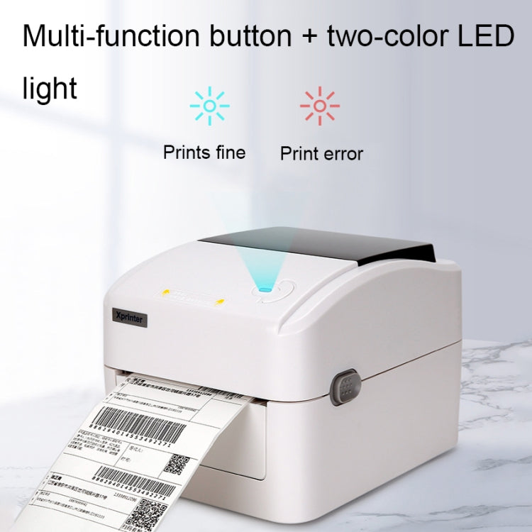 Xprinter XP-420B 108mm Express Order Printer Thermal Label Printer, Style:USB+LAN Port(US Plug) - Printer by Xprinter | Online Shopping UK | buy2fix