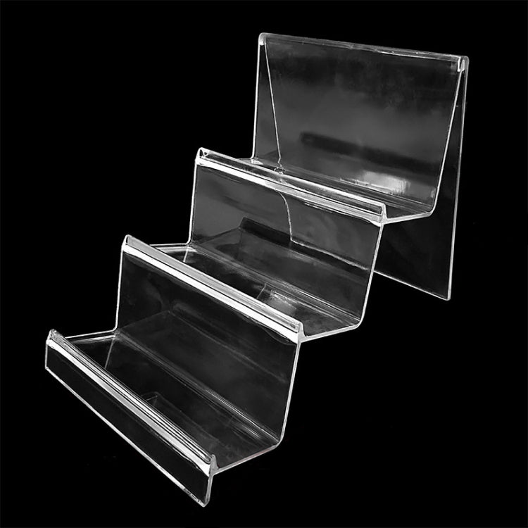 10 PCS Thickened Transparent Wallet Holder Plastic Phone Mask Display Stand Counter Display Stand,Specification: No. 4 3 Layer - Desktop Holder by buy2fix | Online Shopping UK | buy2fix