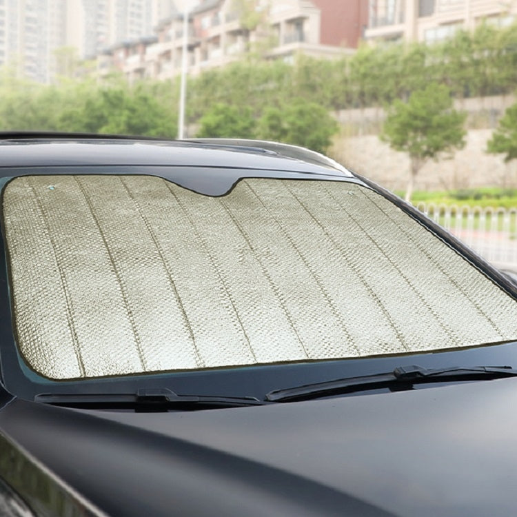 Aluminum Foil Five-Layer Thickening Car Sunscreen Heat Insulation Sun Visor 145x70cm Gold - In Car by buy2fix | Online Shopping UK | buy2fix