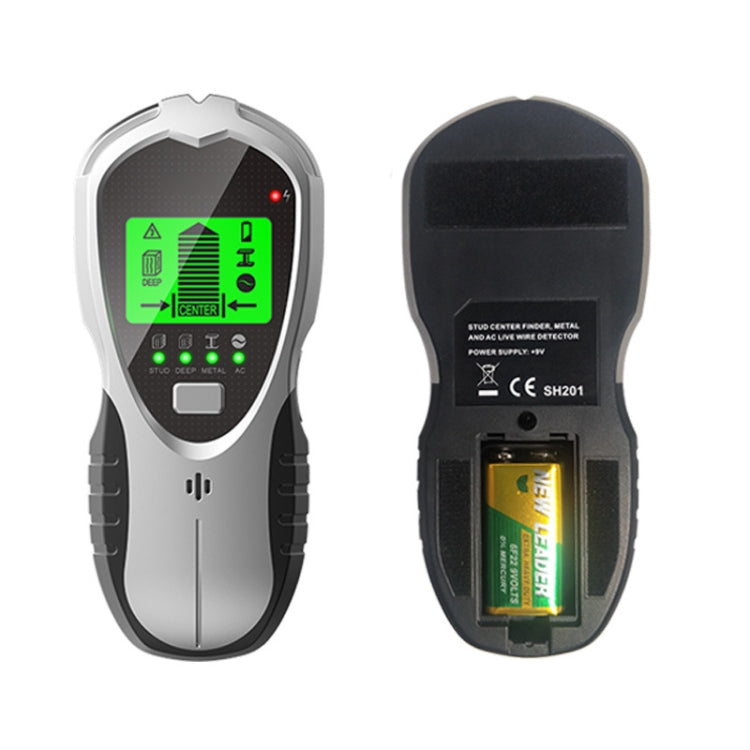 SH201 4 In 1 Multifunctional Digital Metal Detector Wall Detector(Silver Black) - Consumer Electronics by buy2fix | Online Shopping UK | buy2fix