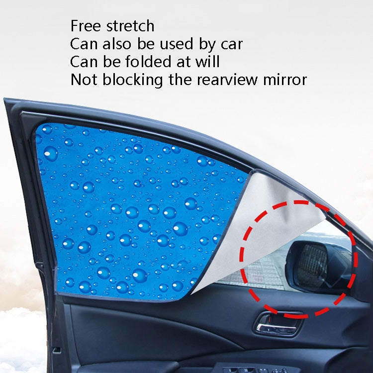 4 PCS R-2938 Single-Layer Sun Protection Magnetic Car Curtain Vehicle Water Drop Sunshade(Blue Rear) - In Car by buy2fix | Online Shopping UK | buy2fix