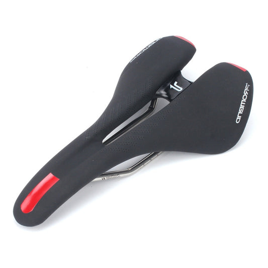 PROMEND SD-575 Cycling Comfortable Microfiber Leather Hollow Cushion(Black Red) - Bicycle Saddle by PROMEND | Online Shopping UK | buy2fix