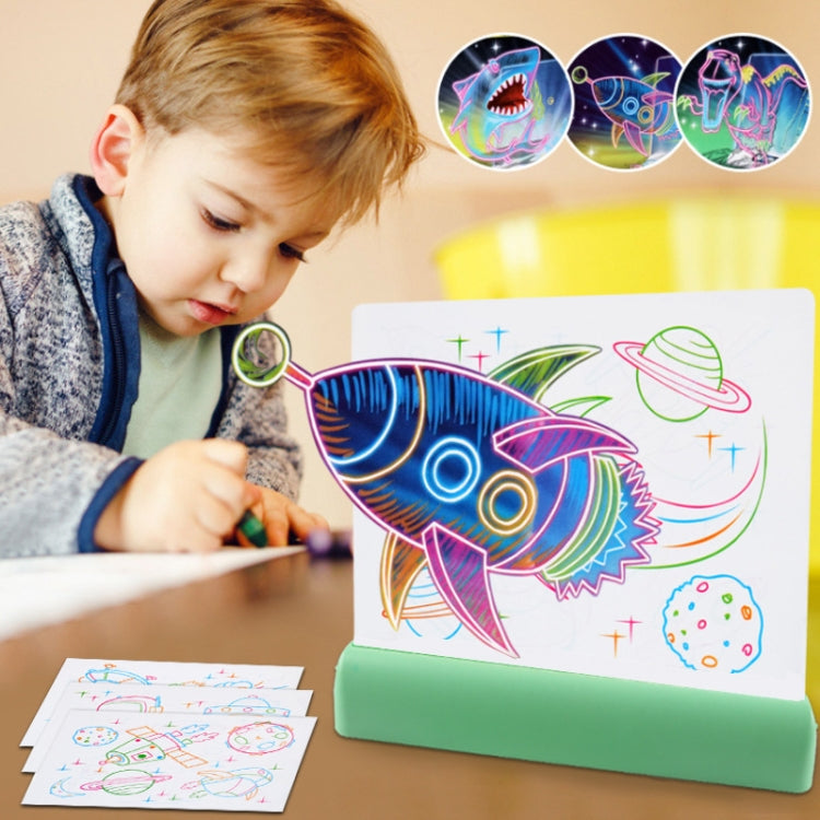 3D Painting Fluorescent Plate LED Shining Puzzle Children Graffiti Panel Handwritten Message Board(Blue) - Consumer Electronics by buy2fix | Online Shopping UK | buy2fix