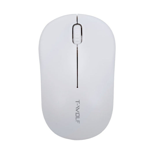 T-WOLF Q4 3 Keys 2.4GHz Wireless Mouse Desktop Computer Notebook Game Mouse(White) - Wireless Mice by T-WOLF | Online Shopping UK | buy2fix
