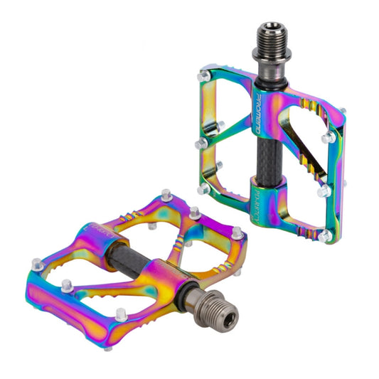 1 Pair PROMEND Three Peilin Bearing Aluminum Alloy CNC Bicycle Colorful Pedal PD-R87CY - Outdoor & Sports by PROMEND | Online Shopping UK | buy2fix