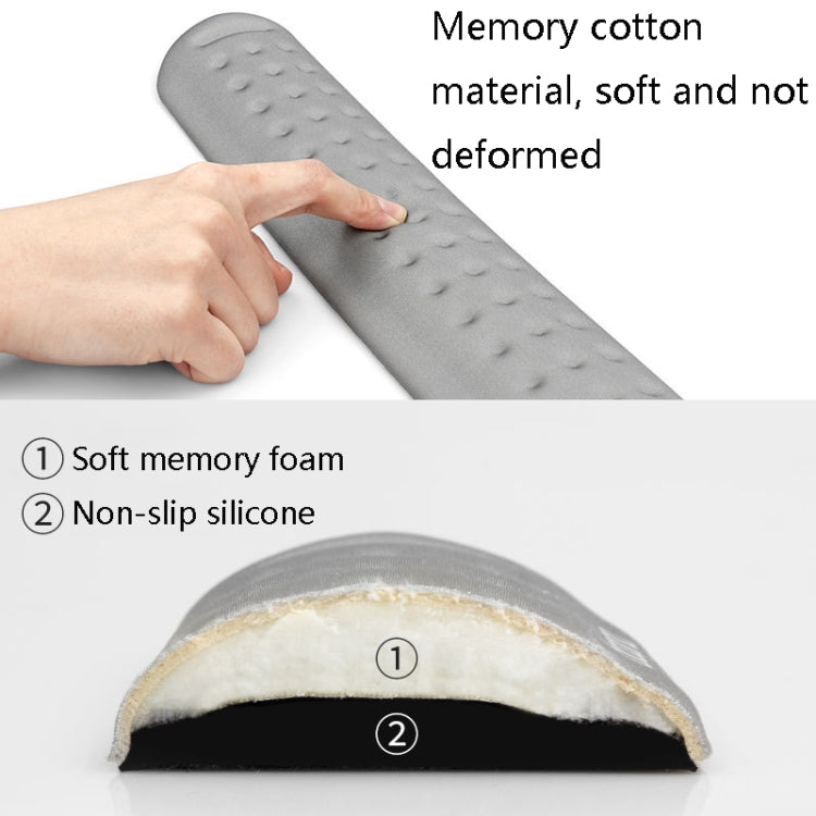 Baona Silicone Memory Cotton Wrist Pad Massage Hole Keyboard Mouse Pad, Style: Medium Keyboard Rest (Pink) - Mouse Pads by Baona | Online Shopping UK | buy2fix