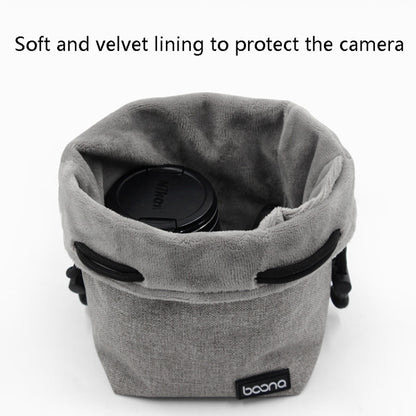 Benna Waterproof SLR Camera Lens Bag  Lens Protective Cover Pouch Bag, Color: Round Medium(Gray) - Lens Bag by Benna | Online Shopping UK | buy2fix