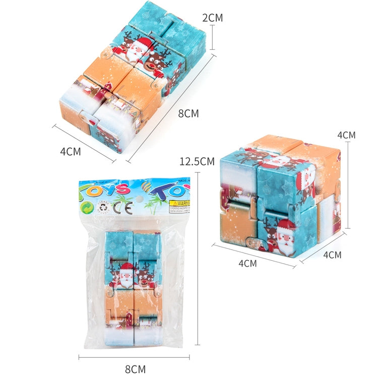 3 PCS Infinite Magic Cube Halloween & Christmas Theme Decompression Pocket Cube Second Order Cube Toy(No.335K-4 Pumpkin Orange) - Magic Cubes by buy2fix | Online Shopping UK | buy2fix