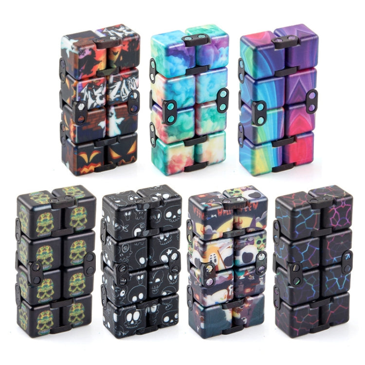 3 PCS Unlimited Magics Cube Colorful UV Printing Pocket Magic Cube Variety Folding Fingertip Magic Cube Decompression Toy(No.168-8-33 White Skull) - Magic Cubes by buy2fix | Online Shopping UK | buy2fix