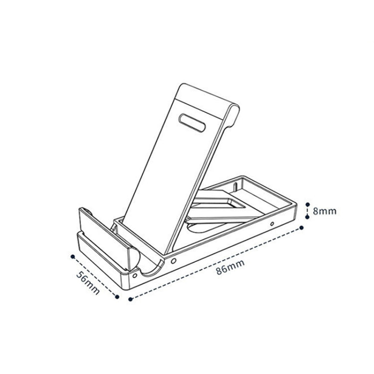 Oatsbasf 03637 Aluminum Alloy Mobile Phone Bracket Desktop Folding Portable Metal Rack(White) - Desktop Holder by Oatsbasf | Online Shopping UK | buy2fix