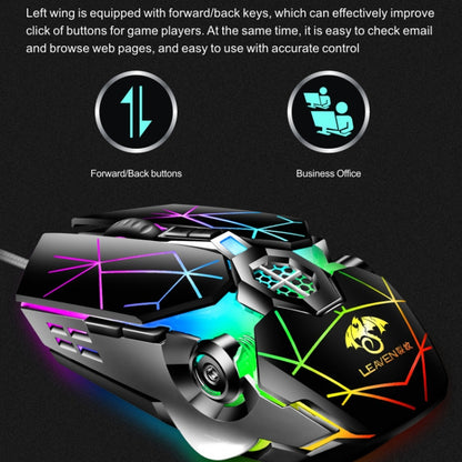 LEAVEN 7 Keys 4000DPI USB Wired Computer Office Luminous RGB Mechanical Gaming Mouse, Cabel Length:1.5m, Colour: S30 Black - Wired Mice by LEAVEN | Online Shopping UK | buy2fix