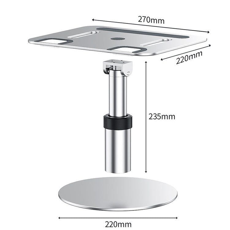 Oatsbasf 03597 Aluminum Alloy Notebook Heightening Bracket Notebook Computer Lifting Heat Dissipation Bracket Mobile Folding Table,Style: Elite Version-Silver - Computer & Networking by Oatsbasf | Online Shopping UK | buy2fix