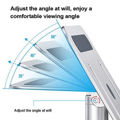 Oatsbasf 03597 Aluminum Alloy Notebook Heightening Bracket Notebook Computer Lifting Heat Dissipation Bracket Mobile Folding Table,Style: Elite Version-Gray - Laptop Stand by Oatsbasf | Online Shopping UK | buy2fix