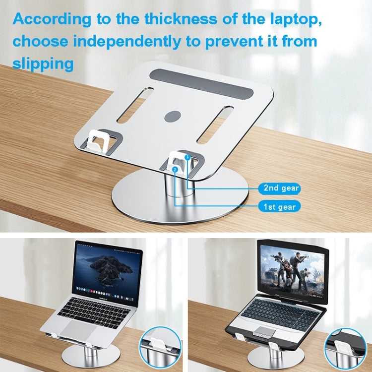 Oatsbasf 03597 Aluminum Alloy Notebook Heightening Bracket Notebook Computer Lifting Heat Dissipation Bracket Mobile Folding Table,Style: Elite Version-Gray - Laptop Stand by Oatsbasf | Online Shopping UK | buy2fix